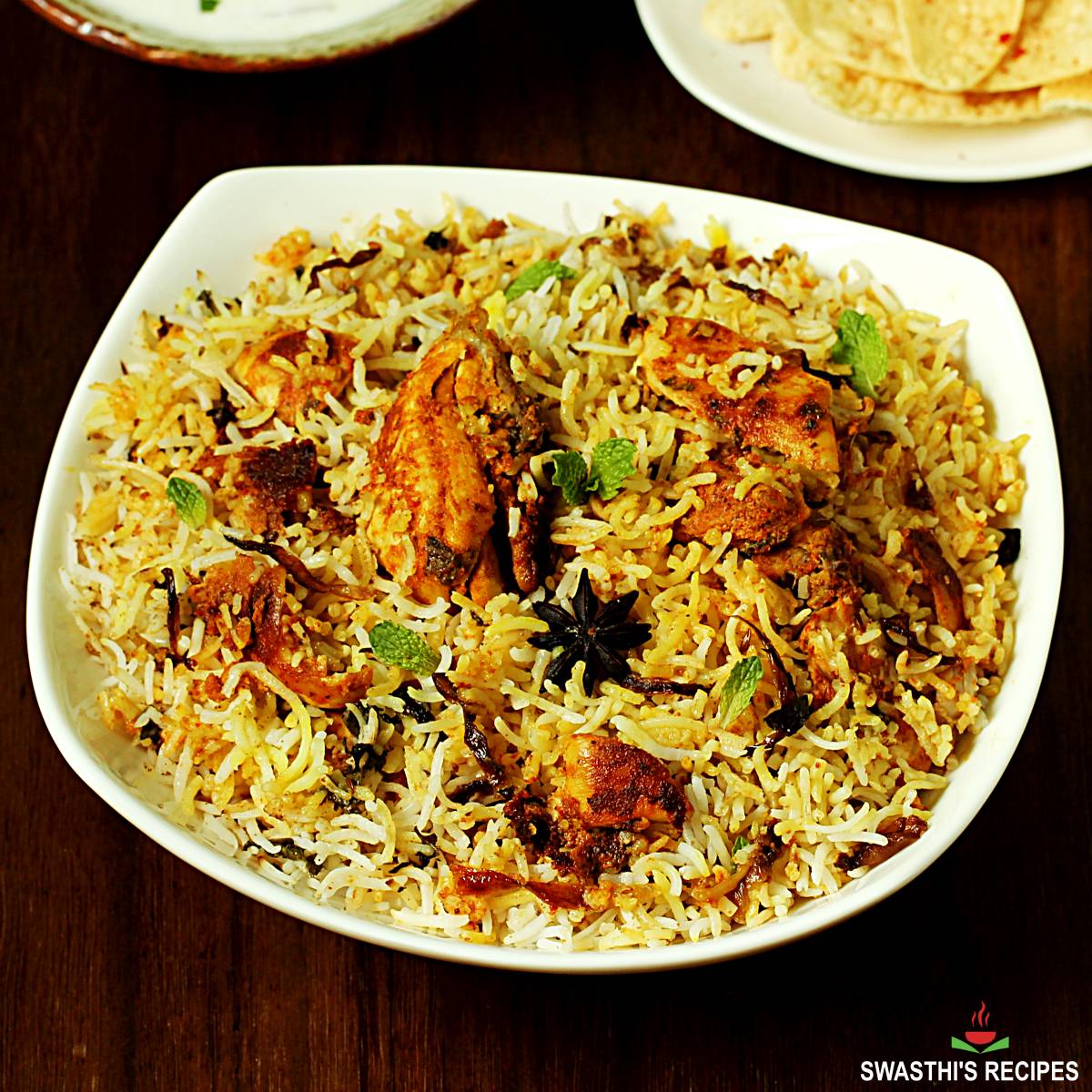 Hyderabadi Chicken Biryani - Swasthi's Recipes